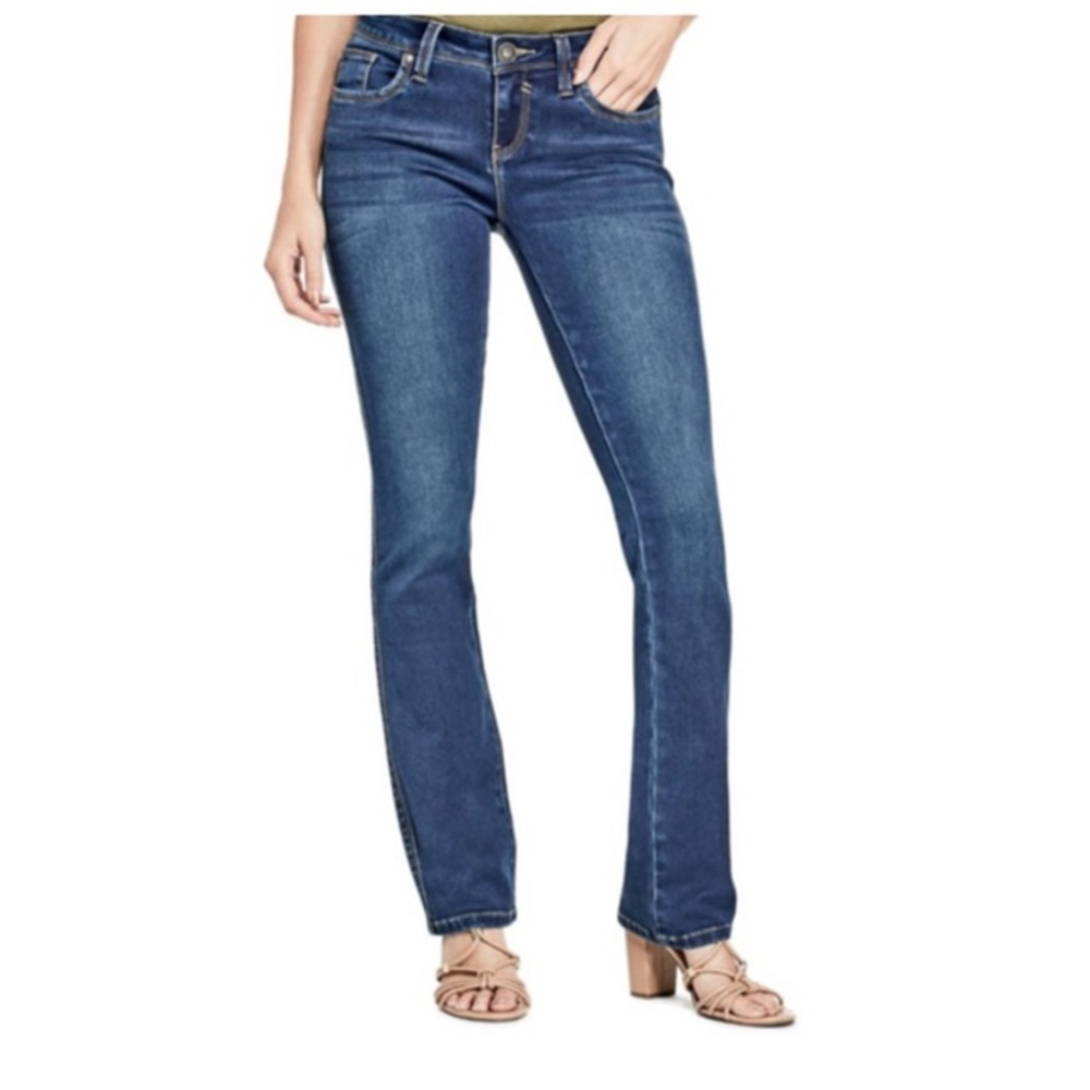 GUESS WOMENS VISHA FIT SLIM BOOTCUT DENIM JEANS